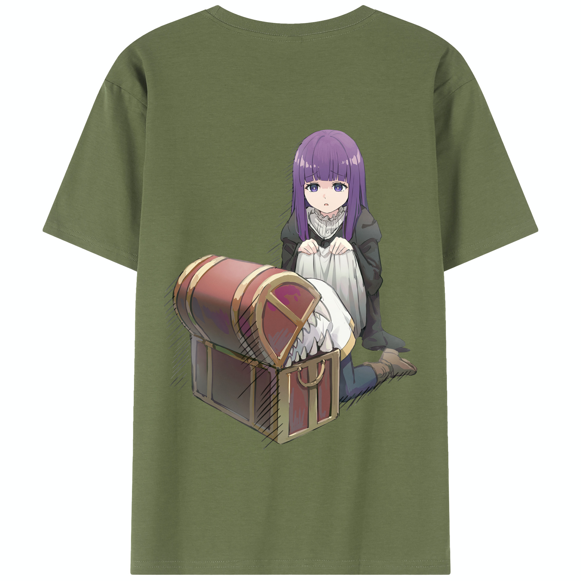 （画像用） 葬送のフリーレン Frieren 綿100％半袖Tシャツ（背面プリント）